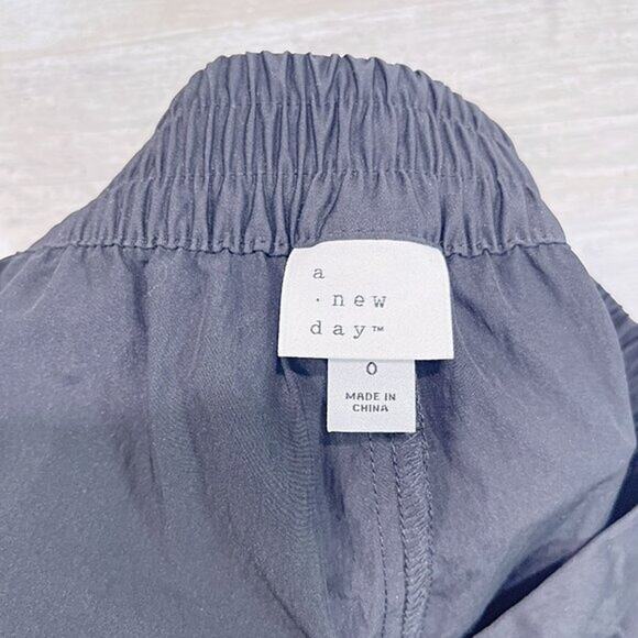 A NEW DAY High Rise Parachute Pants Black High Rise Woven Womens 0 - Picture 5 of 7